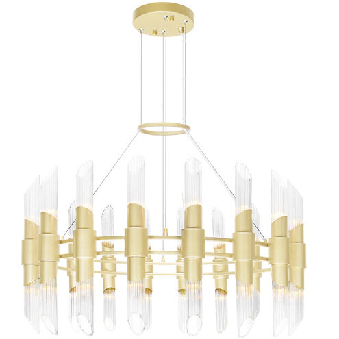 Croissant 36 Light 40 inch Satin Gold Chandelier Ceiling Light