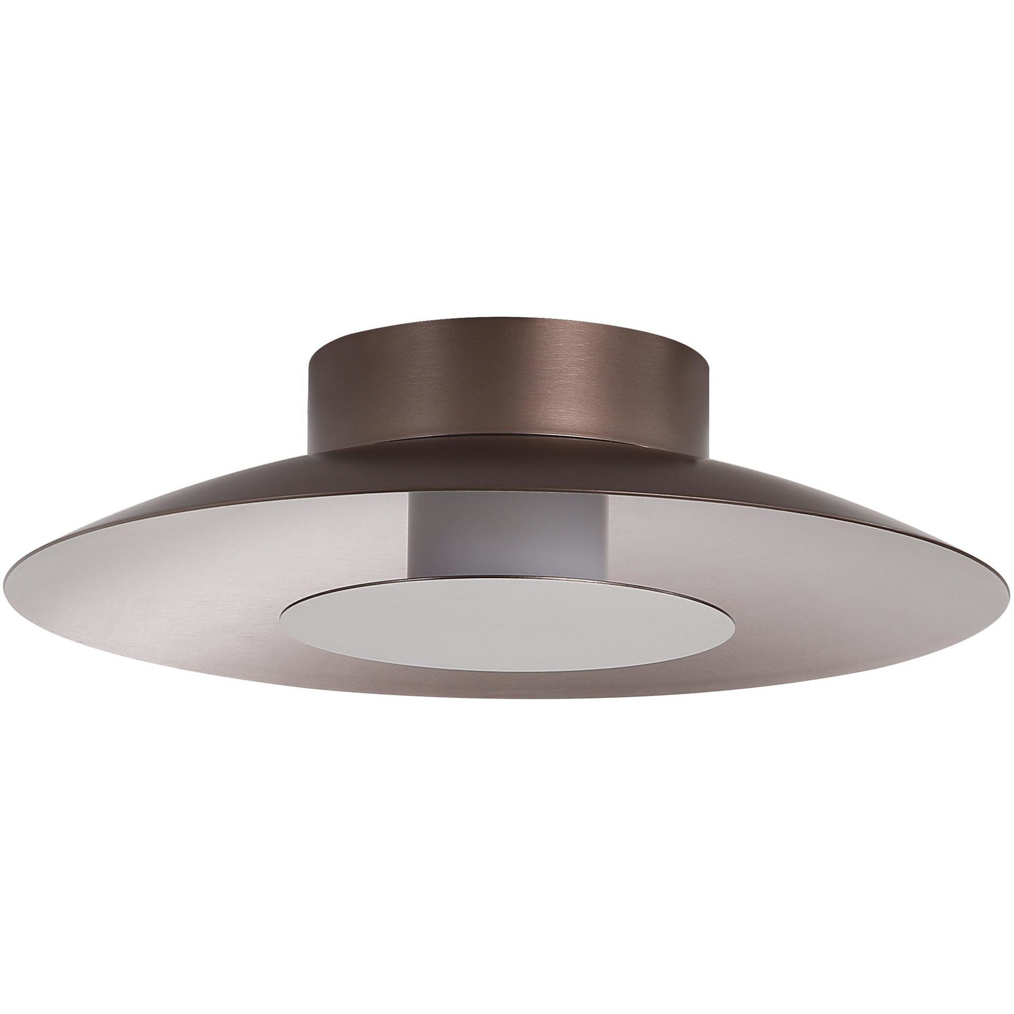 Yep Luma LED 11.75 inch Coffee Silver Flush Mount Ceiling Light