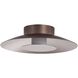 Yep Luma LED 11.75 inch Coffee Silver Flush Mount Ceiling Light
