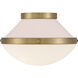Xander 1 Light 12.25 inch Vibrant Gold and Blush Flush Mount Ceiling Light