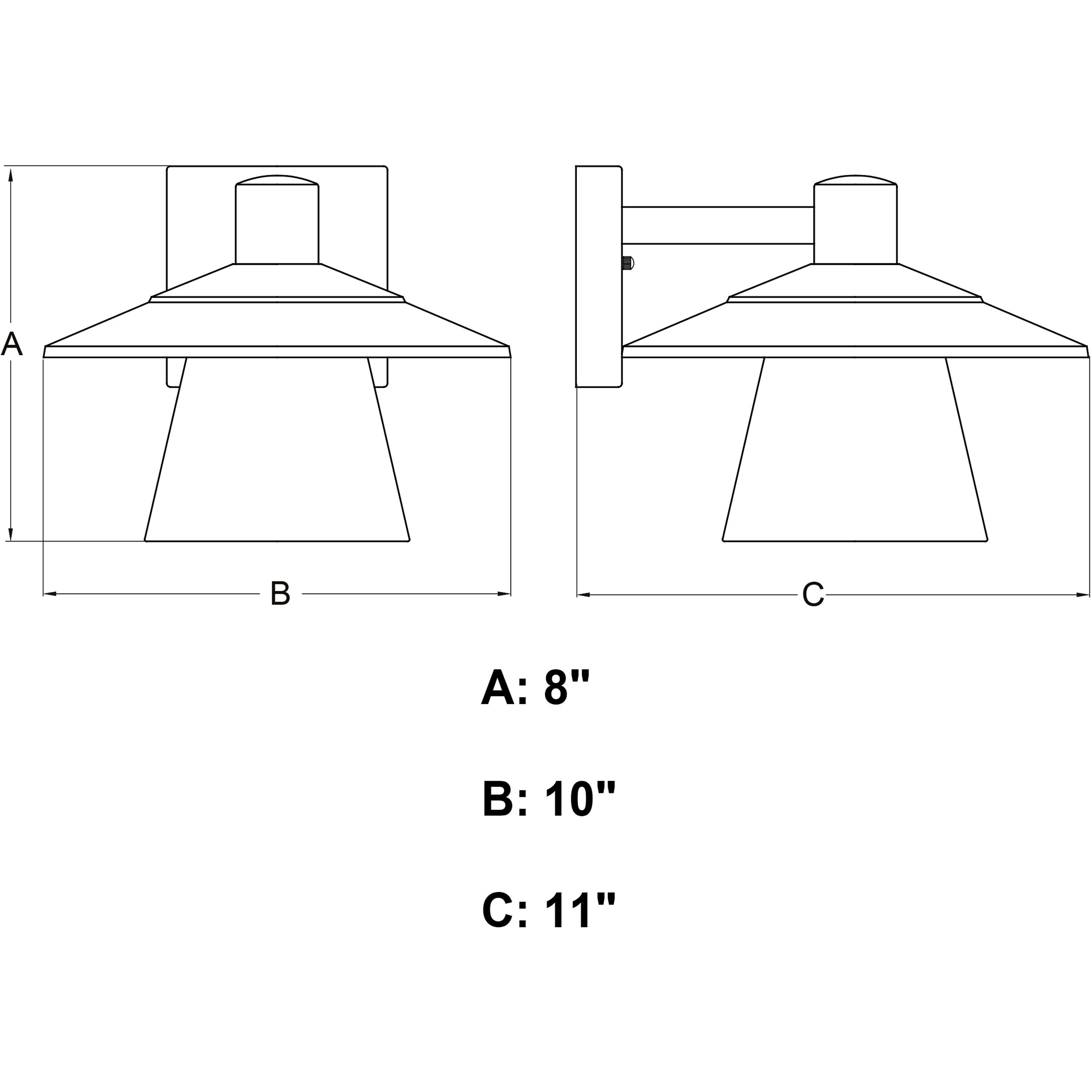 Westport LED 8 inch Textured Black Outdoor Wall