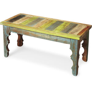 Rao Painted Wood Artifacts Bench