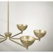 Francesca LED 34 inch Feathered Gold Chandelier Ceiling Light