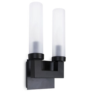 Coastal Living Montecito 2 Light 12.75 inch Black Outdoor Wall Sconce, Double