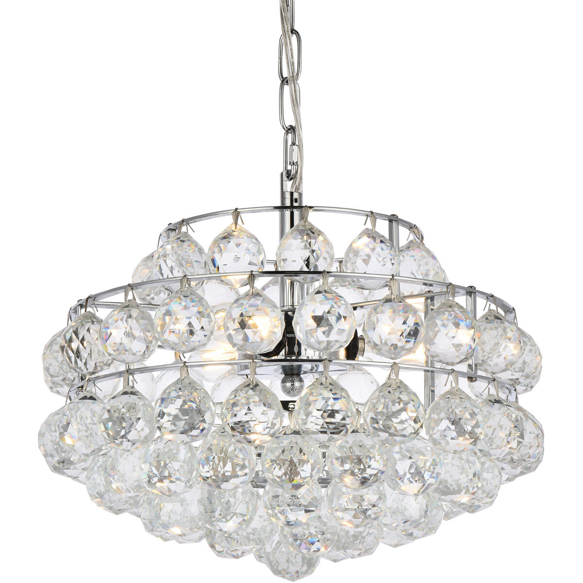 Savannah 3 Light 14 inch Chrome Pendant Ceiling Light