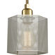 Compartir 1 Light 6 inch Satin Brass with Satin Nickel Mini Pendant Ceiling Light