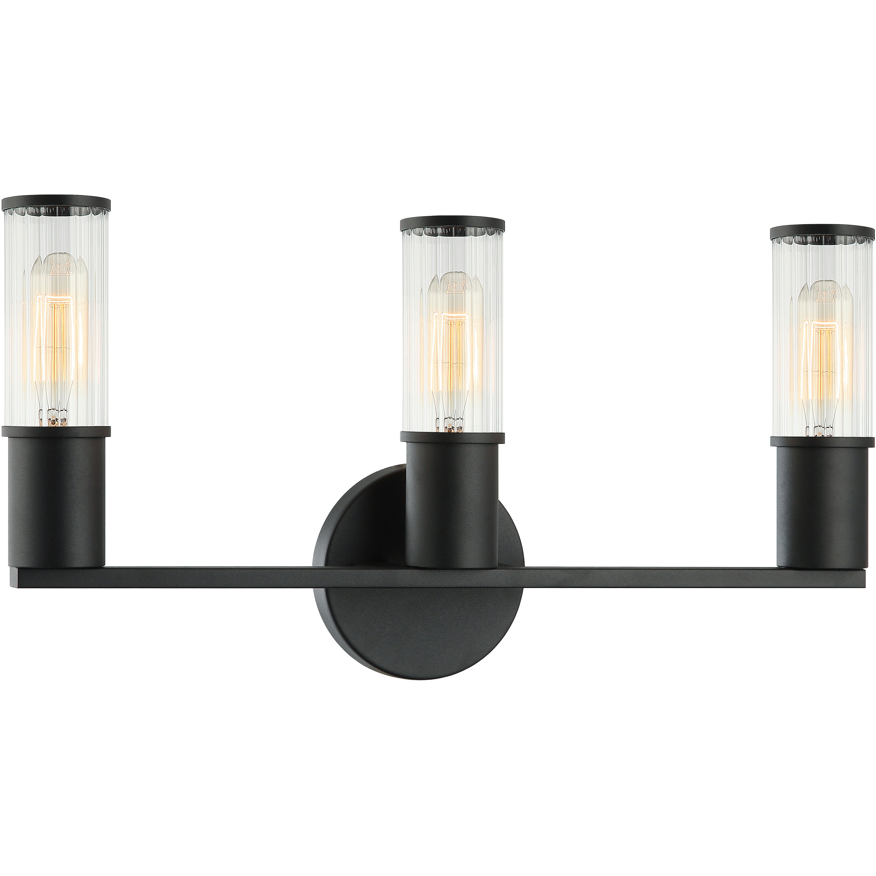 Klarice 3 Light 18 inch Matte Black Wall Sconce Wall Light