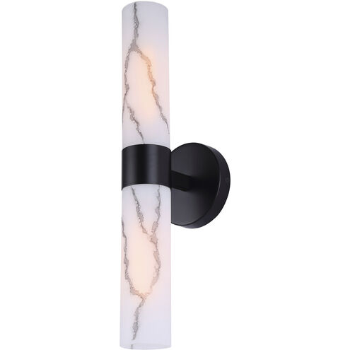 Kristella 2 Light 6 inch Black Vanity Light Wall Light