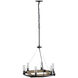 Gian 23 inch Black and Clear Chandelier Ceiling Light