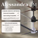 Atlas Alessandra 72 inch Brushed Brass with Walnut Tone Blades Ceiling Fan