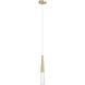 Encino LED 4 inch Brushed Brass Pendant Ceiling Light
