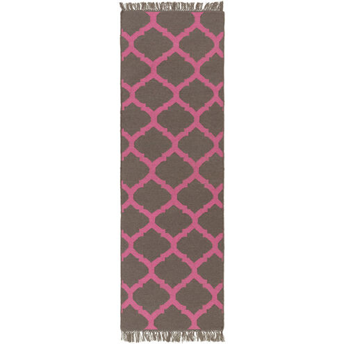 Lagoon 132 X 96 inch Bright Pink, Dark Brown Rug