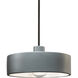 Radiance 1 Light 12 inch Pewter Green Pendant Ceiling Light in Rigid Stem Kit, Matte Black