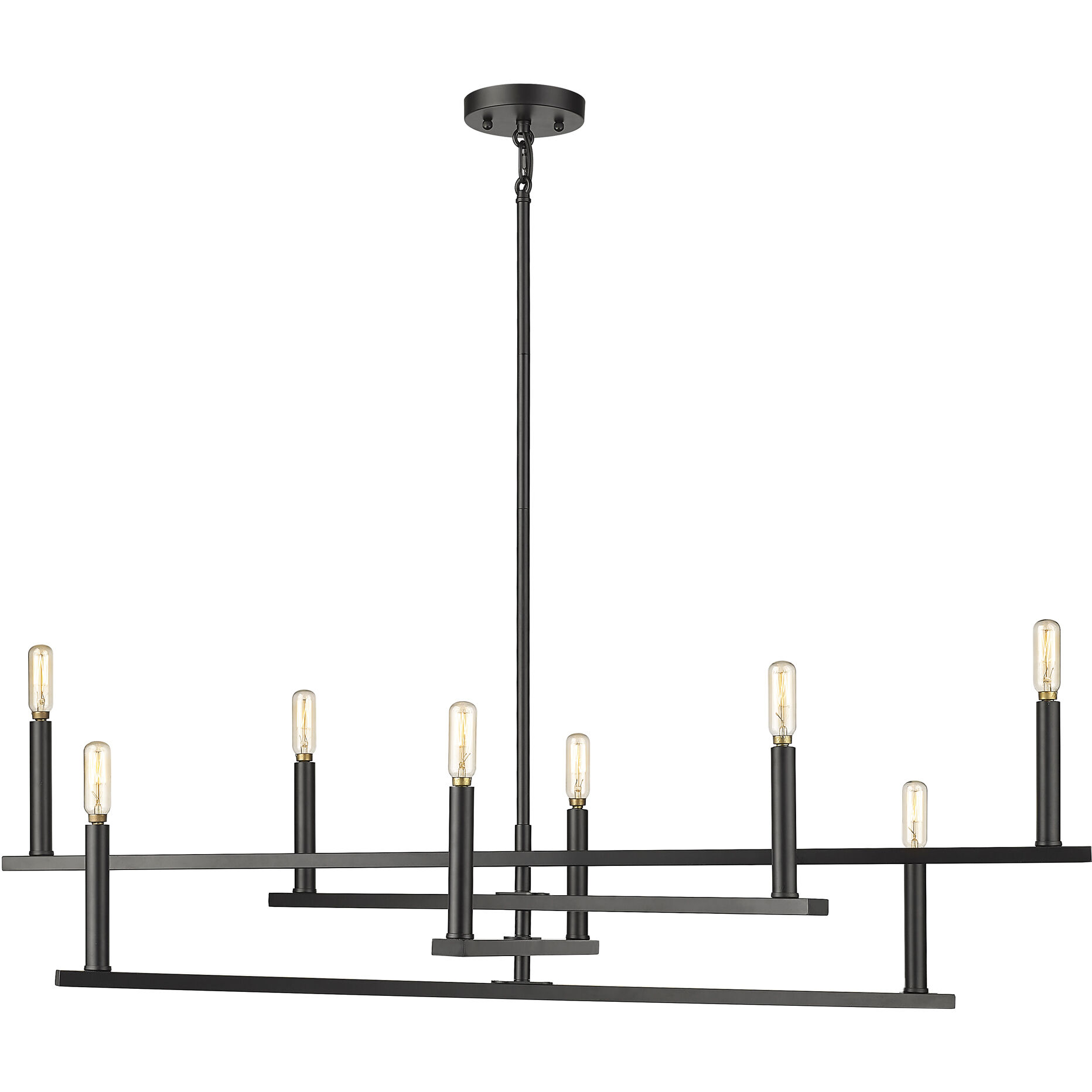 Hale 8 Light 42 inch Black Chandelier Ceiling Light