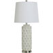 Edwin 29 inch 100.00 watt Old White and Silver Table Lamp Portable Light