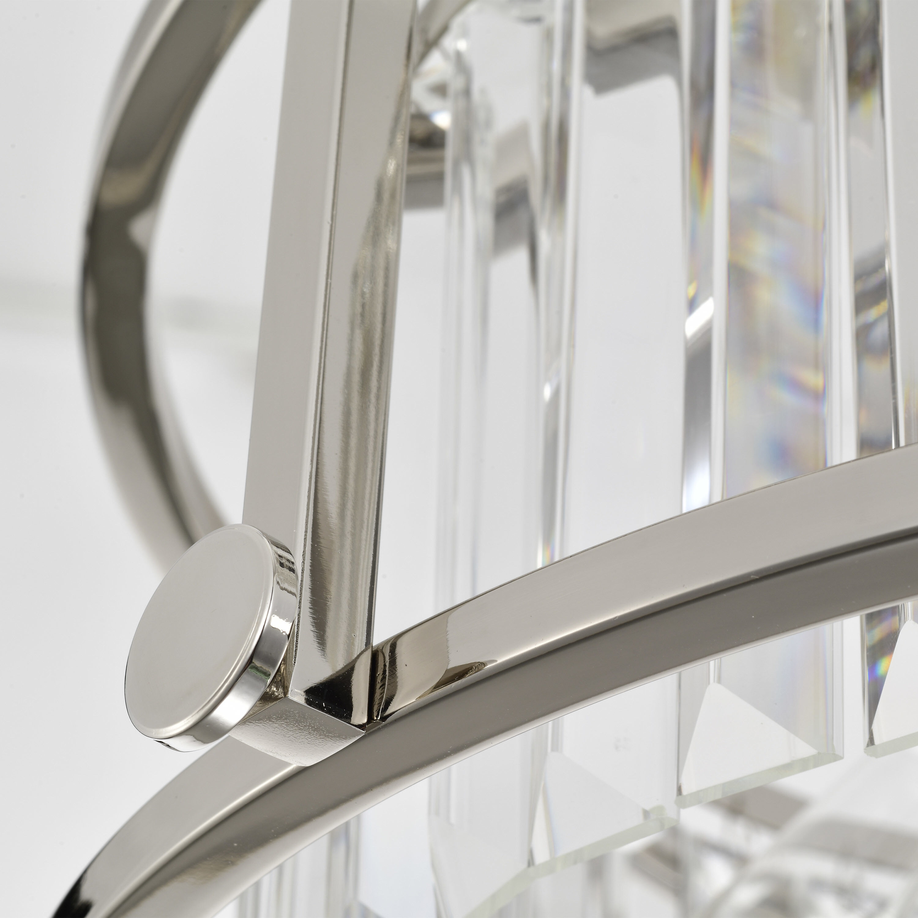 Krys 3 Light 17.75 inch Polished Nickel Semi Flush Mount Ceiling Light