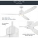 Calyx 60 inch Matte White with Solid Wood Matte White Blades Indoor Ceiling Fan