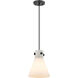 Downtown Urban Newton Cone 1 Light 8 inch Matte Black Pendant Ceiling Light in Matte White