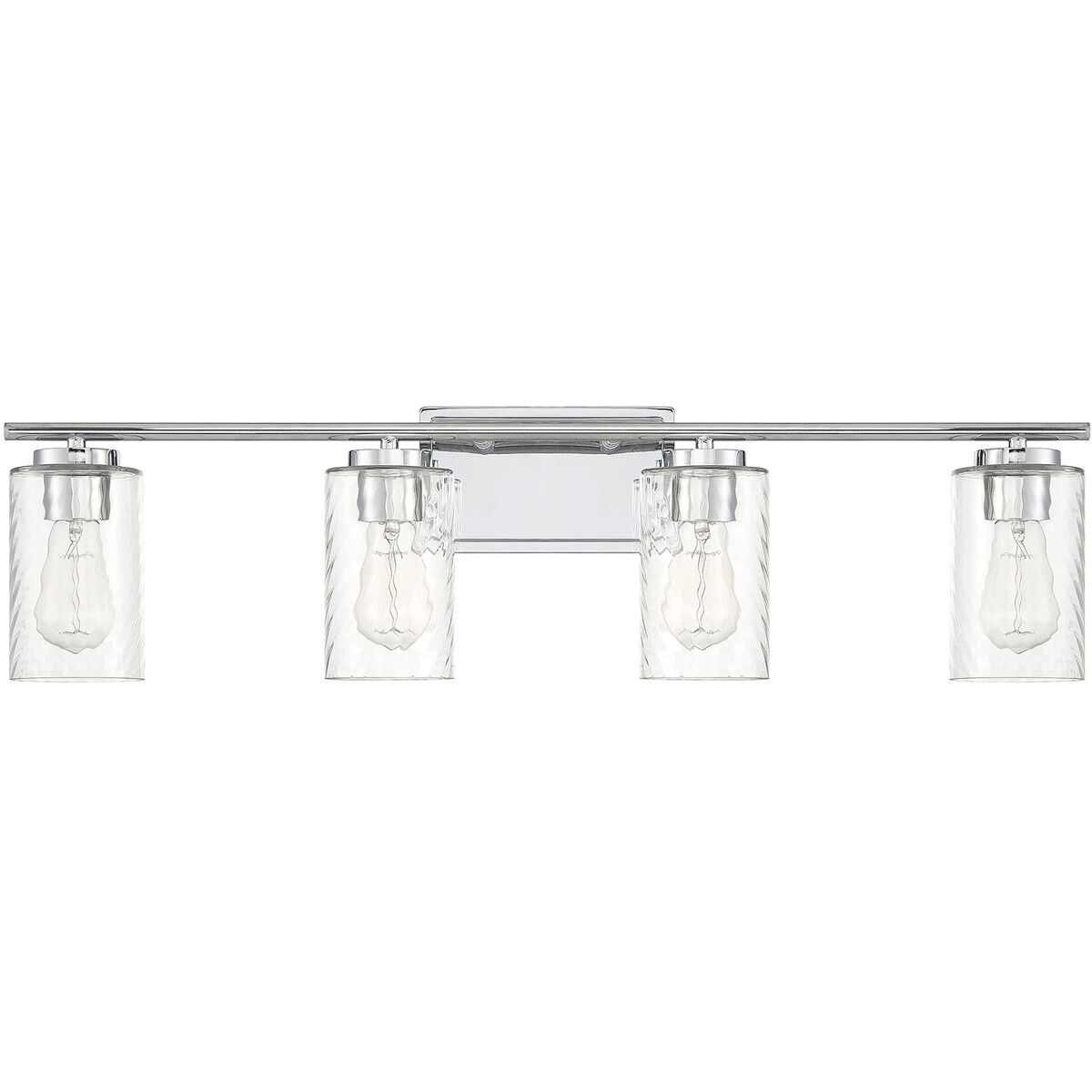 Transitional 4 Light 32 inch Chrome Bathroom Vanity Light Wall Light