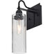 Juni 10 1 Light 6 inch Black Wall Sconce Wall Light in Clear Bubble Glass