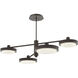 Iris LED 49 inch Flat Bronze with Cocoa Mobile Chandelier Ceiling Light