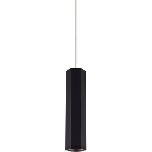 Sean Lavin Blok 1 Light 12 Matte Black/Satin Nickel Low-Voltage Pendant Ceiling Light in Incandescent, FreeJack