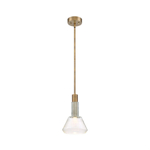 Karah LED 9 inch Old Satin Brass Pendant Ceiling Light