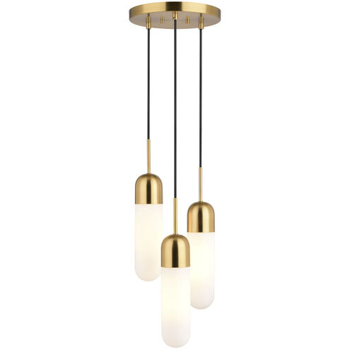 Thalia LED 10 inch Antique Gold Pendant Ceiling Light