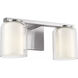 Drew & Jonathan Holden 2 Light 14.13 inch Brushed Nickel Bath Vanity Wall Light