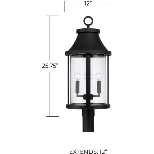 Bridger 4 Light 20.75 inch Black Outdoor Post Lantern