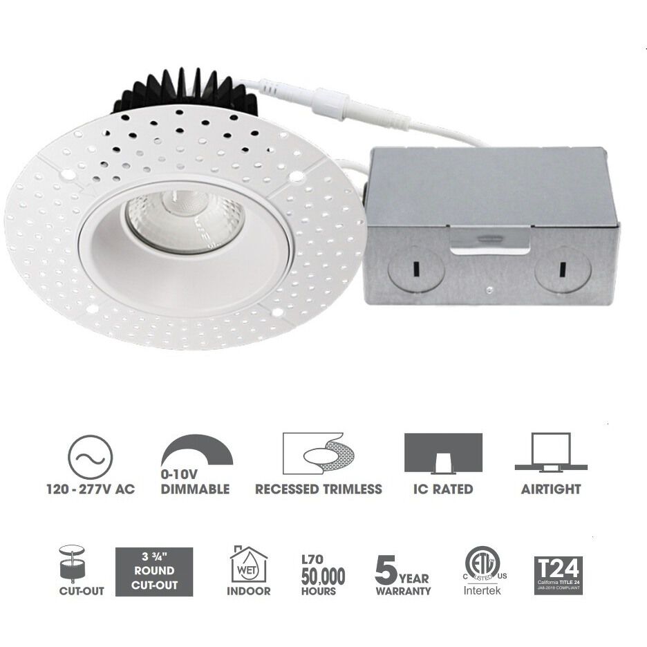 RLF White Canless Recessed Light