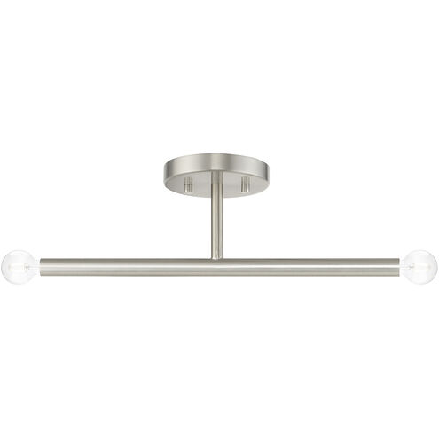 Copenhagen 2 Light 5.13 inch Brushed Nickel Semi-Flush Ceiling Light