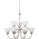 Tia 9 Light 25.98 inch Matte Nickel Chandelier Ceiling Light
