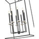 Gaultier 8 Light 24 inch Matte Black and Mondern Gold Chandelier Ceiling Light in Matte Black and Modern Gold