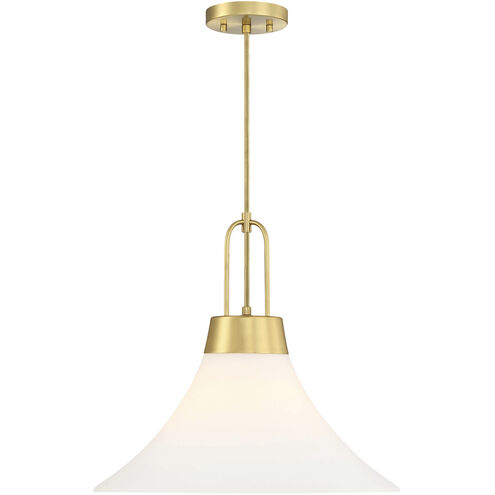 Evergreen Oasis LED 18 inch Brushed Gold Down Pendant Ceiling Light