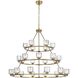 Cadence 27 Light 48 inch Satin Gold Chandelier Ceiling Light