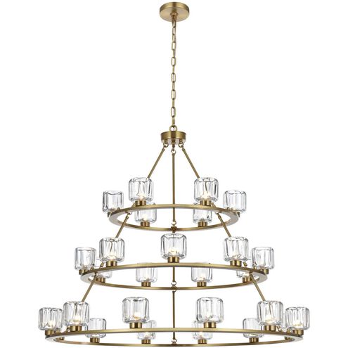 Cadence 27 Light 48 inch Satin Gold Chandelier Ceiling Light