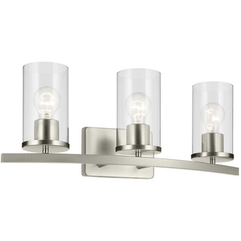 Crosby 3 Light 23 inch Brushed Nickel Bath Light Wall Light