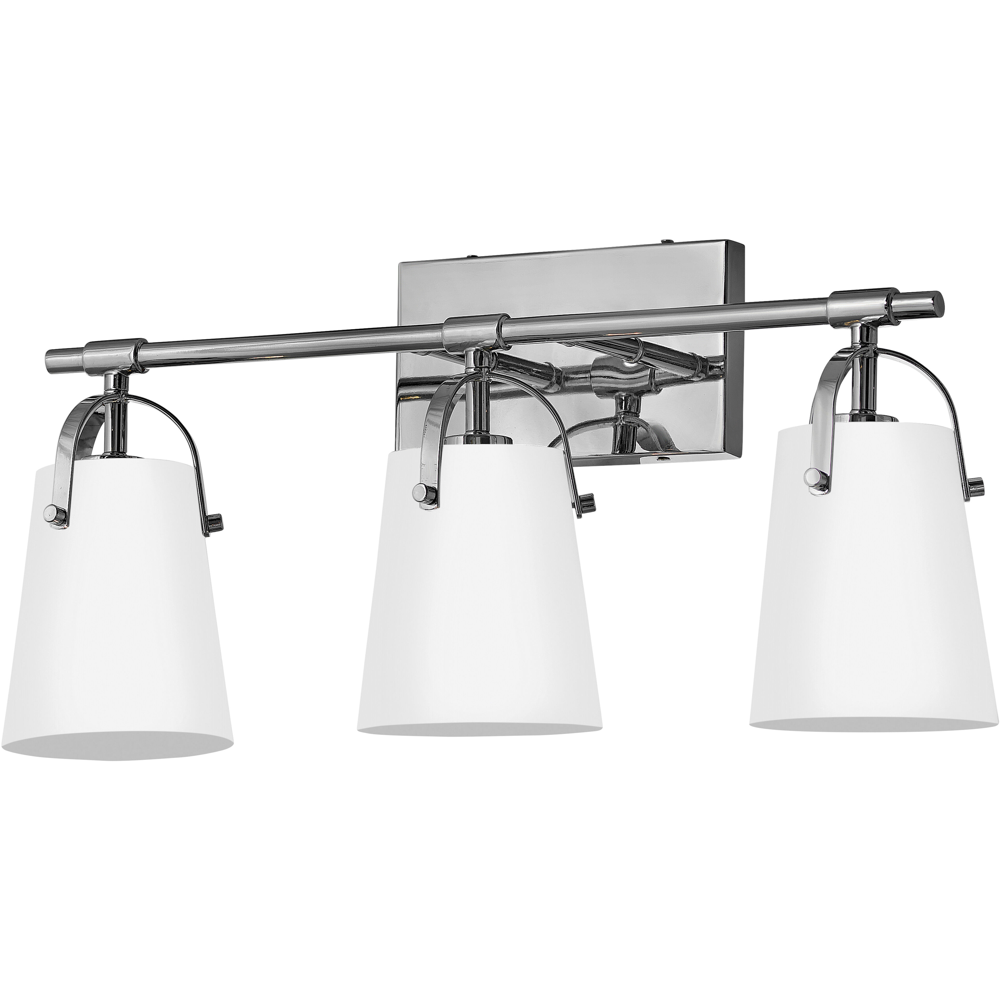 Foster 3 Light 22.75 inch Chrome Bath Light Wall Light in Etched Opal