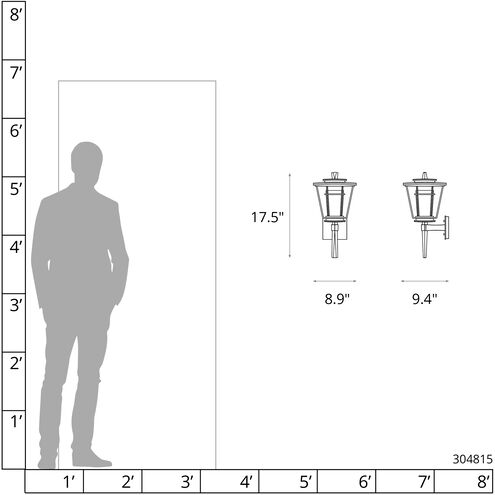 Beacon Hall 1 Light 17.6 inch Coastal Bronze Outdoor Sconce