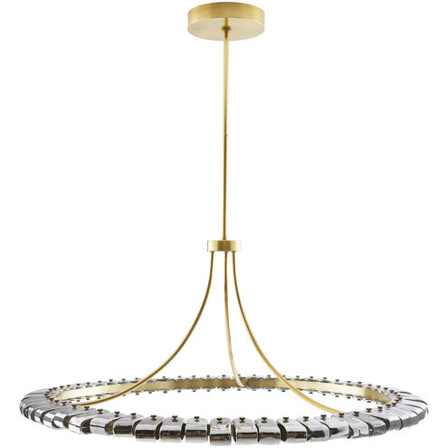 Santorini 1 Light 44 inch Blue Smoke Luster Chandelier Ceiling Light