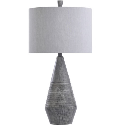 Tipton Farmhouse 31 inch 150.00 watt Faux Wood Poly Resin Gray Finished Lamp Body/ Base Table Lamp Portable Light