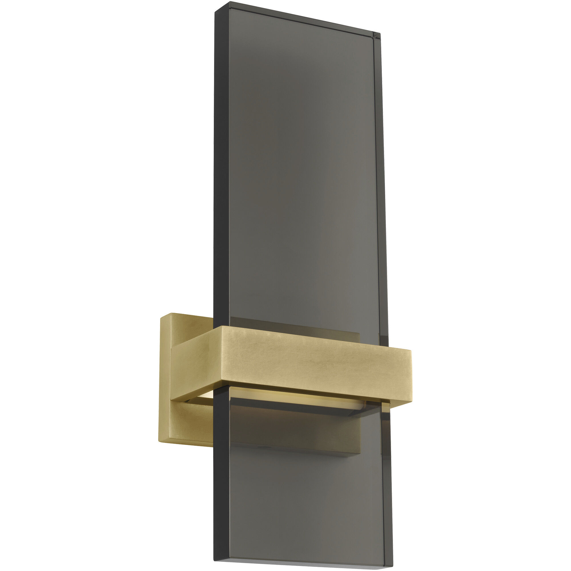 Sean Lavin Flyta LED 3.3 inch Natural Brass ADA Wall Sconce Wall Light in Transparent Smoke Glass