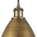 Ballston Dome 1 Light 8 inch Brushed Brass Mini Pendant Ceiling Light