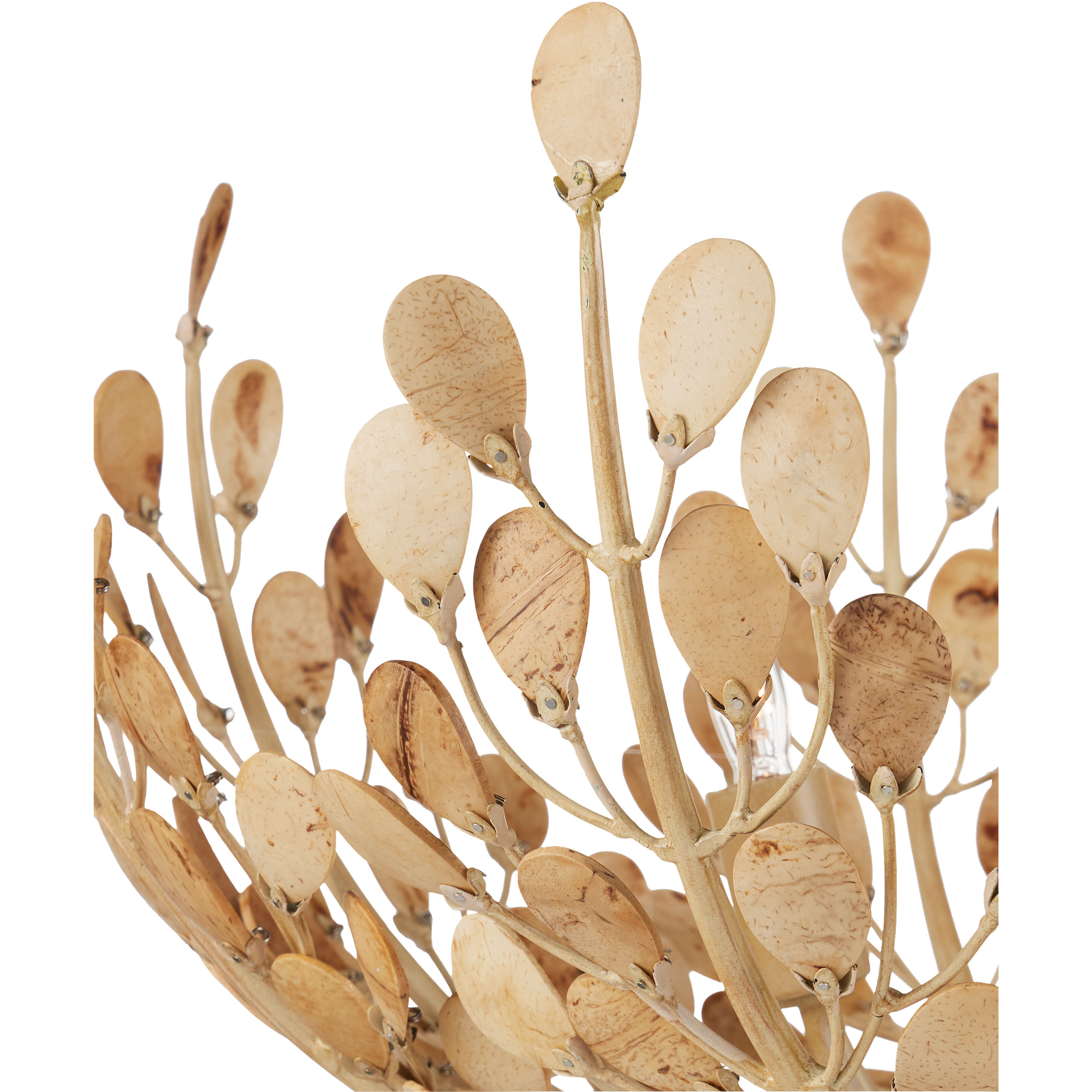 Maypan 4 Light 23.5 inch Coco Cream/Natural Chandelier Ceiling Light