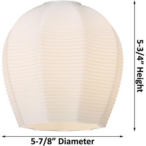 Ballston Norfolk LED 6 inch White and Polished Chrome Sconce Wall Light in Matte White Glass