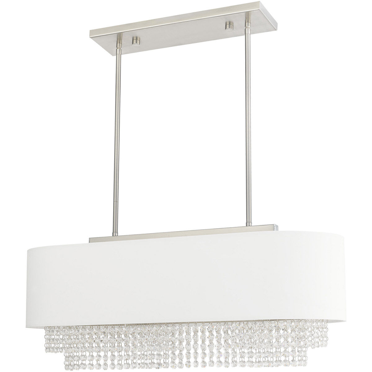 Carlisle 3 Light 31 inch Brushed Nickel Linear Chandelier Ceiling Light