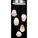 Natural Inspirations 5 Light 12 inch Silver Pendant Ceiling Light in Clear Quartz Studio Glass 4