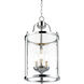 Payton Pendant Ceiling Light in Chrome, Caged