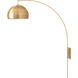 Half Dome 1 Light 5 inch Weathered Brass and Brass Wall Mounted Arc Lamp Wall Light